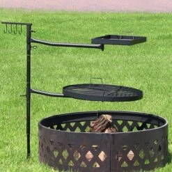 Sunnydaze Decor Sunnydaze Outdoor Camping Or Backyard Steel Adjustable Cooking Grilling Fire Pit BBQ Stake With 2 Swivel Swing Grates 23 Sunnydaze Decor Sunnydaze Outdoor Camping Or Backyard Steel Adjustable Cooking Grilling Fire Pit BBQ Stake With 2 Swivel Swing Grates -OUTSUNNY Shop GUEST 31cea5fa 99c3 489f b38b 3bfdddb82583
