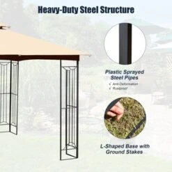 Tangkula 2-Tiers 10'x10' Outdoor Canopy Gazebo Heavy-Duty Steel Frame Party Patio Large Canopy L-Shaped Gazebo Beige/Grey 12 Tangkula 2-Tiers 10'x10' Outdoor Canopy Gazebo Heavy-Duty Steel Frame Party Patio Large Canopy L-Shaped Gazebo Beige/Grey -OUTSUNNY Shop GUEST 338b25a4 0837 4102 915d 600d71b0e7ea