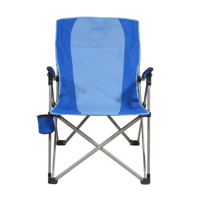 Kamp-Rite Folding Reclining Camping Chair With 3 Positions, Cup Holder, And Bag For Camping, Tailgating, And Sports, 325 LB Capacity, 2 Tone Blue 3 Kamp-Rite Folding Reclining Camping Chair With 3 Positions, Cup Holder, And Bag For Camping, Tailgating, And Sports, 325 LB Capacity, 2 Tone Blue