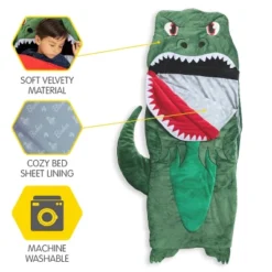Bixbee Dinosaur Sleeping Bag - Green