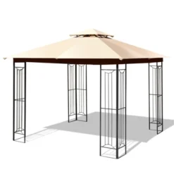 Tangkula 2-Tiers 10'x10' Outdoor Canopy Gazebo Heavy-Duty Steel Frame Party Patio Large Canopy L-Shaped Gazebo Beige/Grey 14 Tangkula 2-Tiers 10'x10' Outdoor Canopy Gazebo Heavy-Duty Steel Frame Party Patio Large Canopy L-Shaped Gazebo Beige/Grey -OUTSUNNY Shop GUEST 39599d49 a66a 47df 81d4 332136e1c561