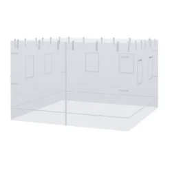 Outsunny Canopy Screen Walls, Replacement Netting With 6 Service Windows And 1 Door, For 10' X 10' Canopy Tent, White -OUTSUNNY Shop GUEST 3a74792a 5760 4aac ba34 88201a233884