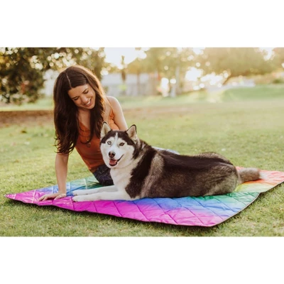 Picnic Time Vista Outdoor Picnic Blanket & Tote - Rainbow 7 Picnic Time Vista Outdoor Picnic Blanket & Tote - Rainbow - Image 5