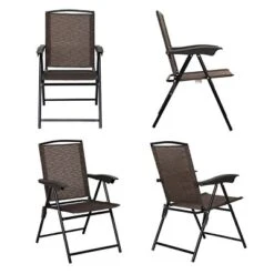 Costway 4PCS Folding Sling Chairs Steel Armrest Patio Garden Camping W/Adjustable Back 17 Costway 4PCS Folding Sling Chairs Steel Armrest Patio Garden Camping W/Adjustable Back -OUTSUNNY Shop GUEST 3d15133c eef1 4e75 a43e f99dcabda16c