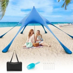 Costway 20 X 20 FT Beach Sunshade Canopy UPF50+ With Carry Bag & 8 Sandbags & Shovel -OUTSUNNY Shop GUEST 3d1a6e24 c53f 4bae 97a0 aef7bd472c35