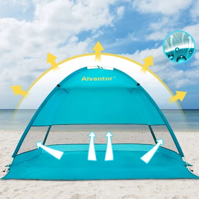 Alvantor Outdoor Instant Pop Up Sun Shade Canopy 2 People Beach Shelter Tent Turquoise 5 Alvantor Outdoor Instant Pop Up Sun Shade Canopy 2 People Beach Shelter Tent Turquoise - Image 3