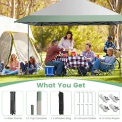 Costway 13x13ft Patio Pop-Up Gazebo Canopy Tent Instant Sun Shelter Outdoor Wheeled Bag -OUTSUNNY Shop GUEST 4038d0f5 5a8f 474c 9f96 b45c0ee95b1a
