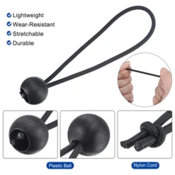 Unique Bargains Ball Elastic Cords With Tarp Clamps Kit 6 Inch Lock Grip Rope Screw Clips For Camping Tent Canopy Awning Black 10in1 Set -OUTSUNNY Shop GUEST 4093e244 e711 4e59 b3cf 2d4257fcd6f8
