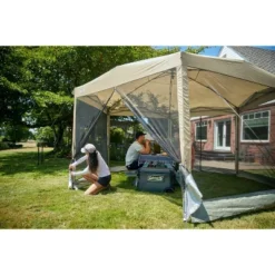 Coleman Back Home 15'x13' Screened Shelter - Tan -OUTSUNNY Shop GUEST 4174c6c9 4a8a 4f59 8b1c 7d6dee4e7e9b