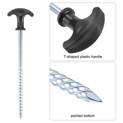 Unique Bargains Galvanized Screw Heavy Ground Pegs For Canopy Tarp 4 Unique Bargains Galvanized Screw Heavy Ground Pegs For Canopy Tarp - Image 2