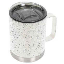 FIFTY/FIFTY 12oz Stainless Steel With PP Lid Speckle Mug White/Slate Gray