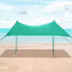Costway Family Beach Tent Canopy W/ 4 Poles Sandbag Anchors 7'x7' UPF50+ Green 11 Costway Family Beach Tent Canopy W/ 4 Poles Sandbag Anchors 7'x7' UPF50+ Green -OUTSUNNY Shop GUEST 4980b778 bccf 4ee5 8d37 448d87d6dd76