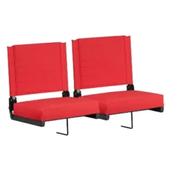 Flash Furniture Set Of 2 Grandstand Comfort Seats By Flash - 500 Lb. Rated Lightweight Stadium Chair With Handle & Ultra-Padded Seat 34 Flash Furniture Set Of 2 Grandstand Comfort Seats By Flash - 500 Lb. Rated Lightweight Stadium Chair With Handle & Ultra-Padded Seat -OUTSUNNY Shop GUEST 4b866798 8108 457d a387 1a9a158060de