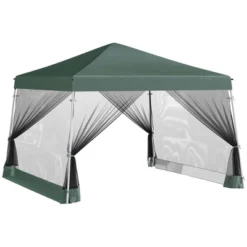 Outsunny 12' X 12' Pop Up Canopy, Foldable Canopy Tent With Carrying Bag, Mesh Sidewalls And 3-Level Adjustable Height For Outdoor, Garden, Patio, Party -OUTSUNNY Shop GUEST 4c17b958 027f 453a 98e8 4427c7e813f0