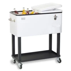Black & Decker BLACK+DECKER Mobile Cooler Cart, 20-Gallon Capacity, White -OUTSUNNY Shop GUEST 4ccdbe94 21a1 423d a042 5deed37f5c65