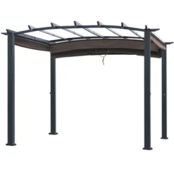 Tangkula Outdoor Retractable Pergola 10 X 10ft Patio Pergola Gazebo Sun Shade Shelter Canopy W/Heavy Duty Steel Frame For Beach -OUTSUNNY Shop GUEST 4d3a3c2b 2442 4016 8fe6 b3c2a39cdea0