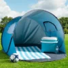 Pop Up Beach Tent With UV Protection And Ventilation Windows – Water And Wind Resistant Sun Shelter For Camping, Fishing, Or Play By Wakeman (Blue) -OUTSUNNY Shop GUEST 4f38629f 6980 477a b678 0a99a56a78b6