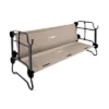 Disc-O-Bed Large Camo-O-Bunk 2 Person Bench Bunked Double Bunk Bed Cots With 2 Side Organizers And 2 Storage Carry Bags For Outdoor Camping Trips, Tan -OUTSUNNY Shop GUEST 52845717 f762 403b 85fe f0e55926763b
