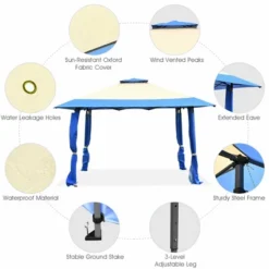 Costway 13'x13' Gazebo Canopy Shelter Awning Tent Patio Garden Outdoor Companion Blue 17 Costway 13'x13' Gazebo Canopy Shelter Awning Tent Patio Garden Outdoor Companion Blue -OUTSUNNY Shop GUEST 5529b57b 04ec 4bc0 b144 b9d89a8137ca