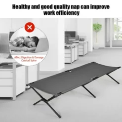 Costway Folding Camping Cot & Bed Heavy-Duty For Adults Kids W/ Carrying Bag 300LBS Grey 13 Costway Folding Camping Cot & Bed Heavy-Duty For Adults Kids W/ Carrying Bag 300LBS Grey -OUTSUNNY Shop GUEST 57840e27 6f43 42db 875c 3fcb5c1e4dd5