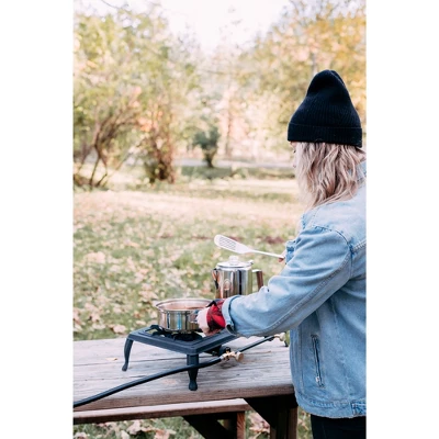 Stansport Double Burner Cast Iron Stove With Regulator Hose 4 Stansport Double Burner Cast Iron Stove With Regulator Hose - Image 2