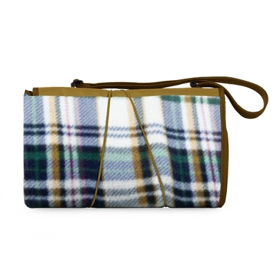 Picnic Time Blanket Tote XL Outdoor Picnic Blanket - English Plaid Brown 6 Picnic Time Blanket Tote XL Outdoor Picnic Blanket - English Plaid Brown - Image 4