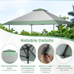 Costway 13x13ft Patio Pop-Up Gazebo Canopy Tent Instant Sun Shelter Outdoor Wheeled Bag -OUTSUNNY Shop GUEST 5bb7e4e4 6905 4360 8f14 605dcf219dae
