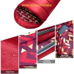 KingCamp Adult Cold Weather Sleeping Bag For Camping Down To 30 Degrees, Red 9 KingCamp Adult Cold Weather Sleeping Bag For Camping Down To 30 Degrees, Red -OUTSUNNY Shop GUEST 5c46a5ed ca0a 42c6 a41a 69c20afc3fec