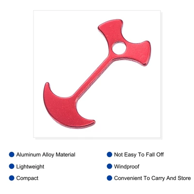 Unique Bargains Deck Pegs Tent Stakes Rope Hook Tensioner For Camping Outdoor Plank Board 4 Unique Bargains Deck Pegs Tent Stakes Rope Hook Tensioner For Camping Outdoor Plank Board - Image 2