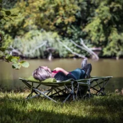 Alpcour Compact Folding Camping Cot - Single Person, Heavy Duty, Indoor & Outdoor Bed With Pillow