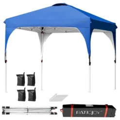10x10 FT Outdoor Pop Up Tent Canopy Height Adjustable Sun Shelter W/ Roller Bag -OUTSUNNY Shop GUEST 5f2e2055 edbe 4356 99f3 90a97f3c1457