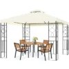 Tangkula 2-Tiers 10'x10'Outdoor Canopy Gazebo Art Steel Frame Party Patio Large Canopy Gazebo W/Netting -OUTSUNNY Shop GUEST 5f84e19c 5072 4013 a9b3 6b77f1aa52c0