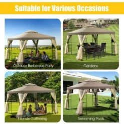 Costway Outdoor 10'x10' Gazebo Canopy Shelter Awning Tent Patio Screw-free Structure Garden 11 Costway Outdoor 10'x10' Gazebo Canopy Shelter Awning Tent Patio Screw-free Structure Garden -OUTSUNNY Shop GUEST 5f9c5b16 050a 49f3 8331 0f82e0bd747a