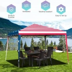 Costway 10'x10' Folding Pop Up Tent Gazebo Canopy Mesh Sidewall -OUTSUNNY Shop GUEST 5fae13a8 1b50 4fdd 873a cdb0b8110905