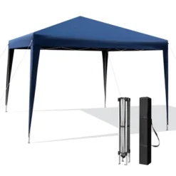 Costway Patio 10x10ft Outdoor Instant Pop-up Canopy Folding Sun Shelter Carry Bag Navy/Grey/White -OUTSUNNY Shop GUEST 60505036 9d5e 4f3c 93b0 2eadf1cf4304