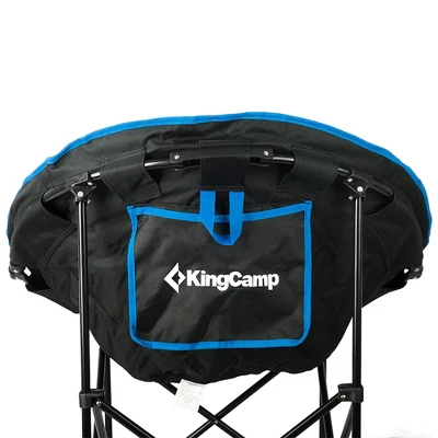 KingCamp Folding Portable Indoor And Outdoor Waterproof Saucer Lounge Camping And Bedroom Chair With Cup Holder And Back Storage Pocket, Black/Blue 5 KingCamp Folding Portable Indoor And Outdoor Waterproof Saucer Lounge Camping And Bedroom Chair With Cup Holder And Back Storage Pocket, Black/Blue - Image 3