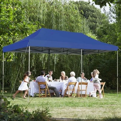 Costway 10'x20' Pop Up Canopy Tent Folding Heavy Duty Sun Shelter Adjustable W/Bag 5 Costway 10'x20' Pop Up Canopy Tent Folding Heavy Duty Sun Shelter Adjustable W/Bag - Image 3