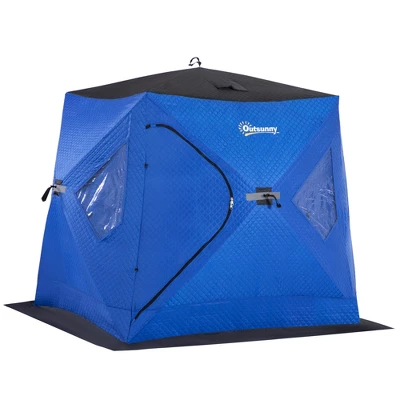 Outsunny 2 Person Insulated Ice Fishing Shelter Pop-Up Portable Ice Fishing Tent With Carry Bag And Anchors For -22℉ 10 Outsunny 2 Person Insulated Ice Fishing Shelter Pop-Up Portable Ice Fishing Tent With Carry Bag And Anchors For -22℉ - Image 8
