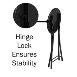 Trademark Home Heavy-Duty 24-Inch Folding Stools With Padded Seats, Black, Set Of 4 -OUTSUNNY Shop GUEST 65d2b260 01bf 4759 8062 2fdca1c6ab7d