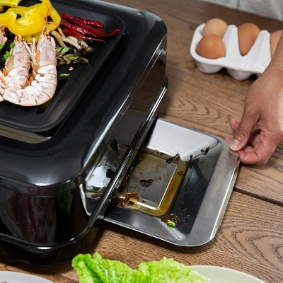 Barton 1600W Electric Smokeless Infrared Grill Adjustable Temperature BBQ Grilling Non-Stick Grate & Drip Tray 6 Barton 1600W Electric Smokeless Infrared Grill Adjustable Temperature BBQ Grilling Non-Stick Grate & Drip Tray - Image 4