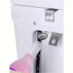 Noa Store Cooler Lock Bracket With Bottle Opener Compatible With Yeti/RTIC Coolers, Silver