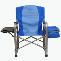 Kamp-Rite Director Portable Lounge Chair Outdoor Furniture Folding Sports Chair With Side Table, Cup Holder, And 12 Can Ice Cooler, Blue (2 Pack) -OUTSUNNY Shop GUEST 6a5be50c 16a1 44df 9715 f67bf340aa02