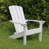 Lakeside Faux Wood Adirondack Outdoor Portable Chair White - Merry Products -OUTSUNNY Shop GUEST 6bd43ced 9c0c 44d7 bfcf 7f789752987e
