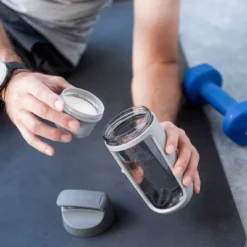 BergHOFF LEO To Go Shaker Botte With Powder Compartment, Silicone Mixing Ball, 16.9oz., Grey 13 BergHOFF LEO To Go Shaker Botte With Powder Compartment, Silicone Mixing Ball, 16.9oz., Grey -OUTSUNNY Shop GUEST 6c459757 0b04 4211 889f abe549fbf56a