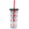Silver Buffalo Star Wars Darth Vader Bah Humbug Carnival Cup With Lid And Straw | 20 Ounces