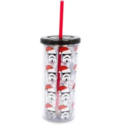 Silver Buffalo Star Wars Darth Vader Bah Humbug Carnival Cup With Lid And Straw | 20 Ounces
