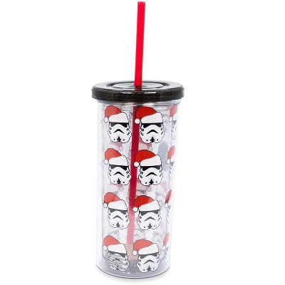 Silver Buffalo Star Wars Darth Vader Bah Humbug Carnival Cup With Lid And Straw | 20 Ounces 3 Silver Buffalo Star Wars Darth Vader Bah Humbug Carnival Cup With Lid And Straw | 20 Ounces