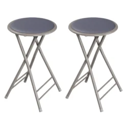 Trademark Home Heavy-Duty 24-Inch Folding Stools With Padded Seats, Gray, Set Of 2 13 Trademark Home Heavy-Duty 24-Inch Folding Stools With Padded Seats, Gray, Set Of 2 -OUTSUNNY Shop GUEST 6f72c955 882d 49b4 80eb 077e24f3e4bc