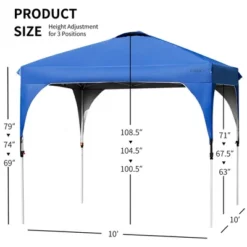 10x10 FT Outdoor Pop Up Tent Canopy Height Adjustable Sun Shelter W/ Roller Bag -OUTSUNNY Shop GUEST 6ff8ed12 e6dd 4db8 9fe6 b146ee0cd025