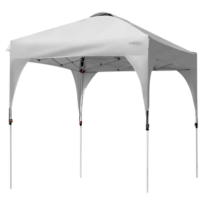 Tangkula Pop-up Canopy Tent 6.6’ X 6.6’ Height Adjustable Commercial Instant Canopy W/ Portable Roller Bag Blue/ White/ Grey 13 Tangkula Pop-up Canopy Tent 6.6’ X 6.6’ Height Adjustable Commercial Instant Canopy W/ Portable Roller Bag Blue/ White/ Grey - Image 11
